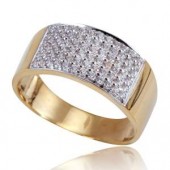 Beautifully Crafted Diamond Mens Ring with Certified Diamonds in 18k Yellow Gold - GR0053P